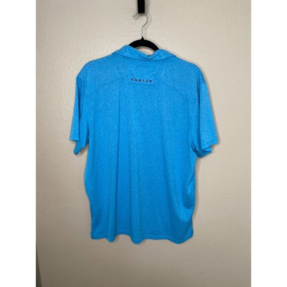 Oakley Mens Blue Hydrolix Polo Shirt Tailored Fit XL short sleeve collared - Picture 4 of 5